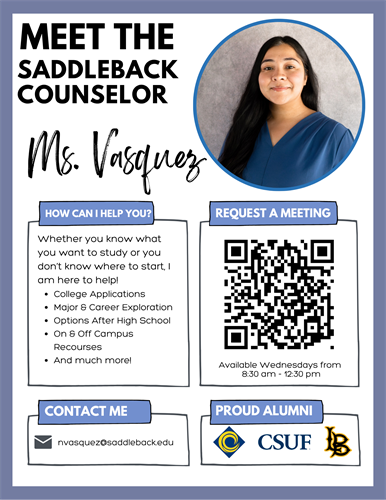 Meet The Saddleback Counselor Flyer