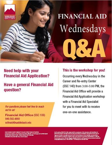 Financial Aid help at Saddleback